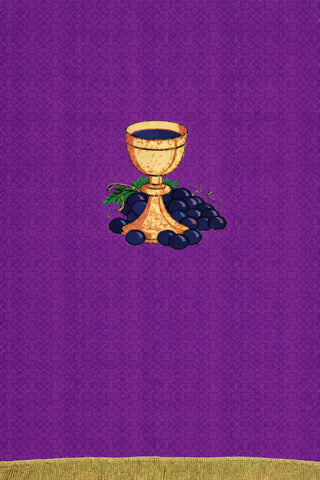 CHALICE W/GRAPES PULPIT SCARVES 24" X 36" - LTP44