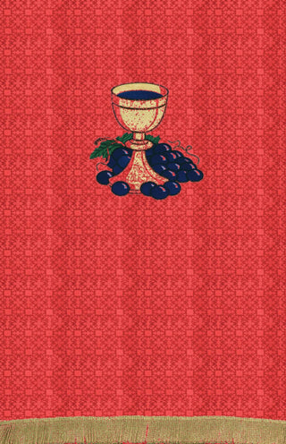 CHALICE W/GRAPES PULPIT SCARVES 24" X 36" - LTP44