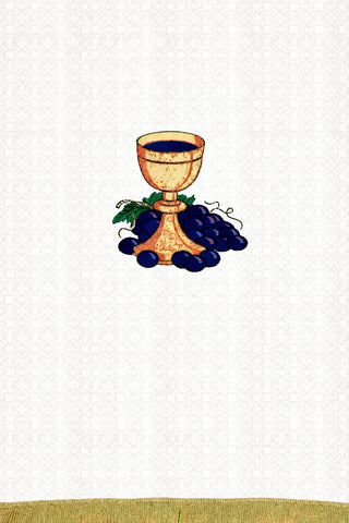 CHALICE W/GRAPES PULPIT SCARVES 24" X 36" - LTP44