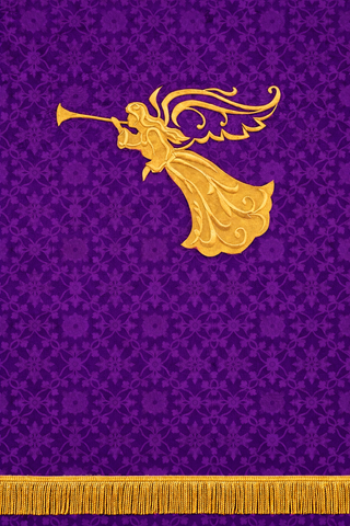 ANGEL W/TRUMPET PULPIT SCARVES 24" X 36" - LTP36