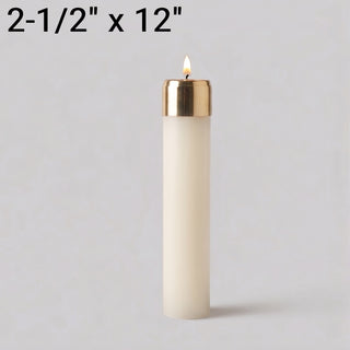 2-1/2" x 12" Refillable Oil Candle - LUXR12250