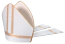 GOLD/WHITE GALLOON MITRE - M68319A