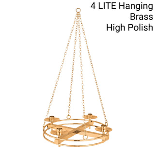 Advent Wreath - 23" Bronze | Brass - Top Only | Hanging  - 4 | 5 LITE - 1100-176