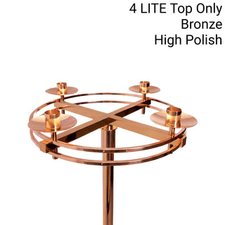 Advent Wreath - 23" Bronze | Brass - Top Only | Hanging  - 4 | 5 LITE - 1100-176