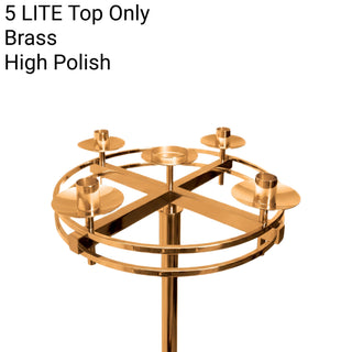 Advent Wreath - 23" Bronze | Brass - Top Only | Hanging  - 4 | 5 LITE - 1100-176