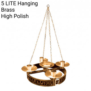 Advent Wreath - 17" Bronze | Brass - Top Only | Hanging  - 4 | 5 LITE - 1102-176