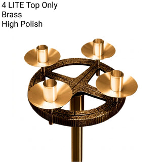 Advent Wreath - 16" Bronze | Brass - Top Only | Hanging  - 4 | 5 LITE - 1103-176