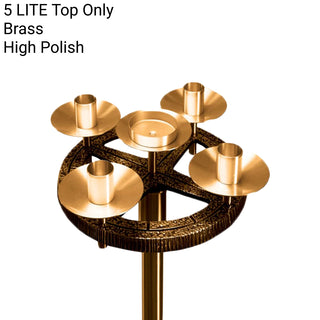 Advent Wreath - 16" Bronze | Brass - Top Only | Hanging  - 4 | 5 LITE - 1103-176