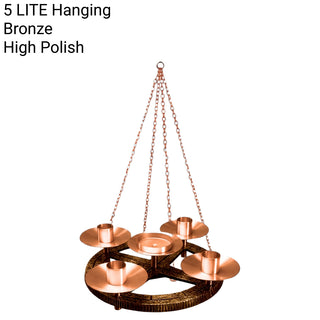 Advent Wreath - 16" Bronze | Brass - Top Only | Hanging  - 4 | 5 LITE - 1103-176