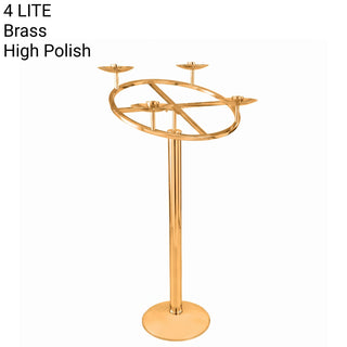 Advent Wreath and Stand - 26" Bronze | Brass  - 4 | 5 LITE - 1111-176