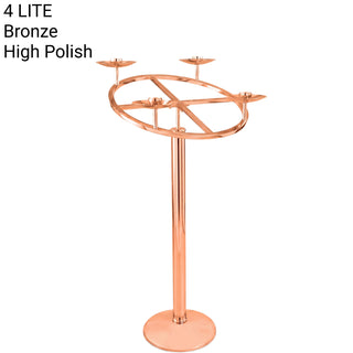 Advent Wreath and Stand - 26" Bronze | Brass  - 4 | 5 LITE - 1111-176
