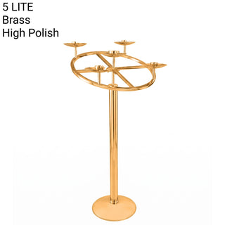 Advent Wreath and Stand - 26" Bronze | Brass  - 4 | 5 LITE - 1111-176