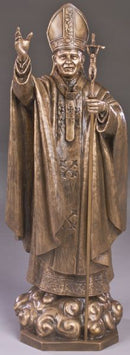 PAPA JUAN PABLO II BRONCE 30CM - 5950
