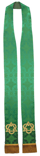 GREEN PREACHING STOLE - PS1135Y