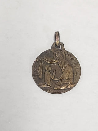 Santa Maria 7/8" PY Gold Plated Medal-PY118B