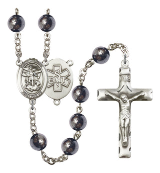 6mm Hematite St Michael Rosary-R6003S-8076S10