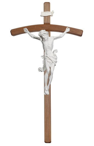 Resin Leonardo Crucifix with Bent Stained Cross - R704000