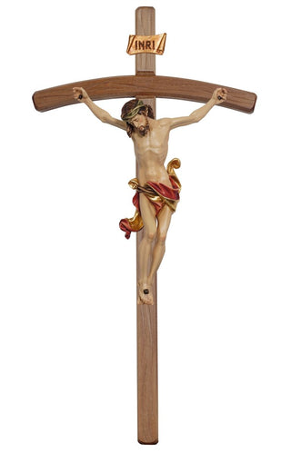 Resin Leonardo Crucifix with Bent Stained Cross - R704000