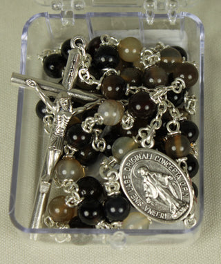 RGS021 6MM Agate Stone Rosary