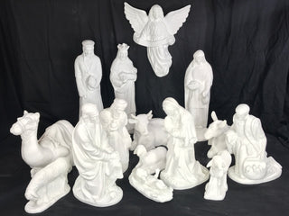 Complete White Nativity Set - SA3600W