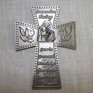 Communion Pewter Cross Girl - SH320