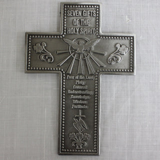 PEWTER CROSS-SEVEN GIFTS - SH321