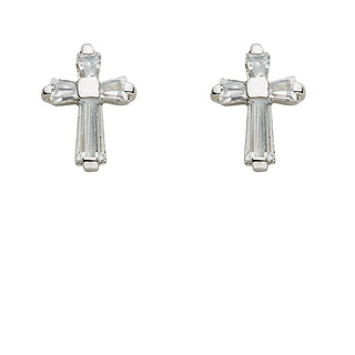 Crystal Baguette Sterling Silver Earring - SJ8744SH