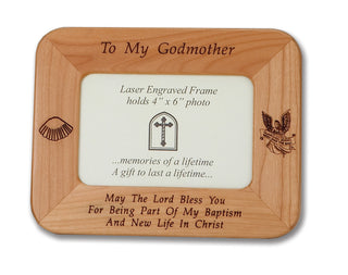 GODMOTHER BAPTISM WOOD FRAME - SP20-117