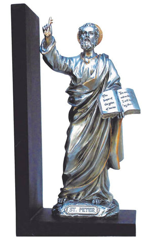 St. Peter 9.5" Pewter Style Finish Bookend - SR-76622-PE