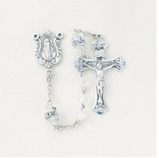 Crystal Bicone Sterling Rosary - SR1117