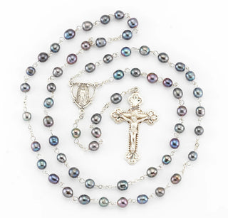 SR1245 6mm Genuine Freshwater Pearl Rosary