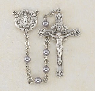 Lavender Swarovski Pearl Rosary - SR1350LV