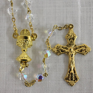 ROSARY-GOLD/CRYSTAL BEADS - SR3994JC