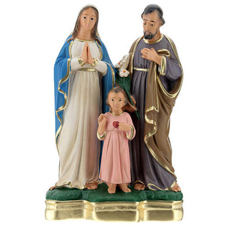 Holy Family statue 10" in Hand Painted Plaster Arte Barsanti - ST011241