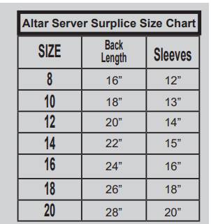 ALTAR SERVER SQUARE NECK SURPLICE - 179-SURPLICE