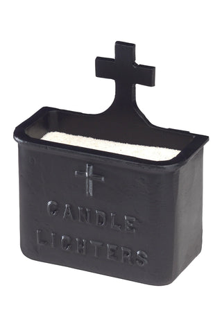 Cast aluminum sand box in choice of black or gold spray finish.