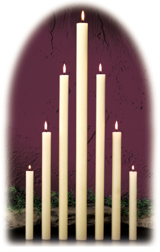 7/8" x 12" 100% Beeswax Candle - 11202