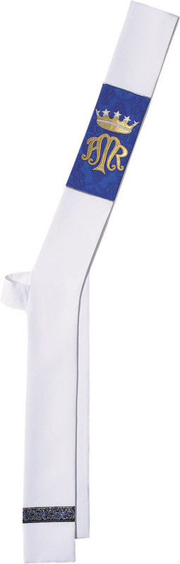 WHITE/BLUE M REGINA DEACON STOLE - T70129A