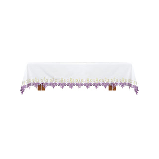 Floral IHS Altar Cloth - Polyester-Cotton Blend - T8014