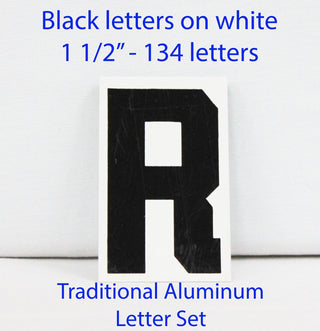 TAB134 Black letters on white