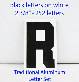 TAB252 Black letters on white