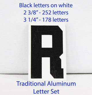 TAB430 Black letters on white