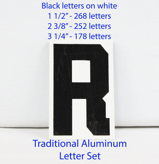 TAB698 Black letters on white