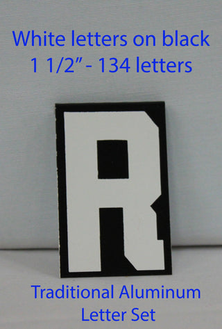 TAW134 White letters on blk