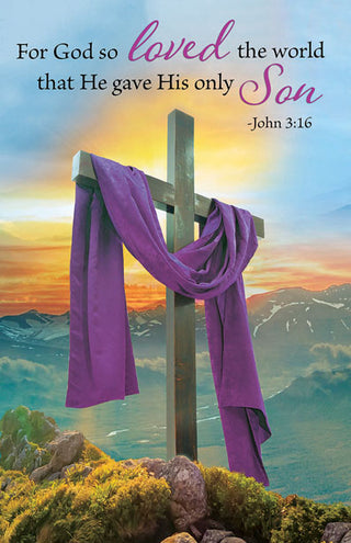 LENT BULLETIN JOHN 3:16 (100pk) - TB002