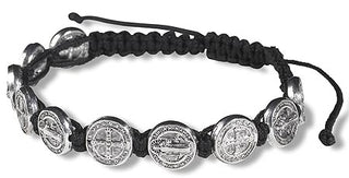 St. Benedict Medal Bracelet - Black - TC265