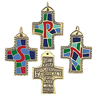 214 Bronze Confirmation Initial Pendants