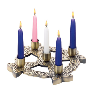 8.5" Advent Wreath - Celtic Knot Design - Bronze Finish - TSG-CH-414
