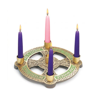 8.5" Advent Wreath - As I Light This Flame I Lay Myself Before Thee - TSG-CH-417