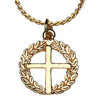 G-21 Cross on Wreath Pendant